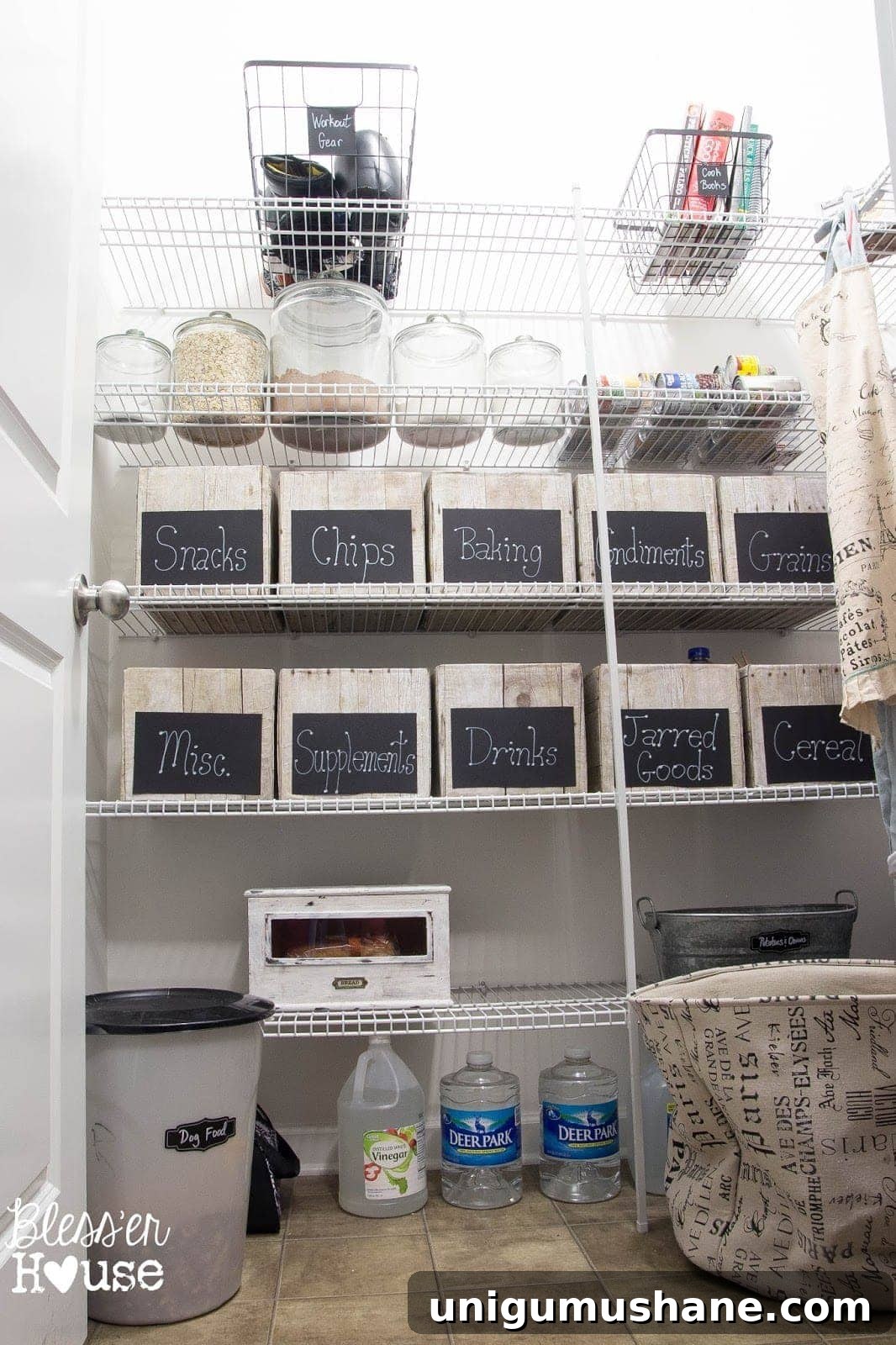 Bless'er House | The Cheapest Way to Organize a Pantry + Free Printable