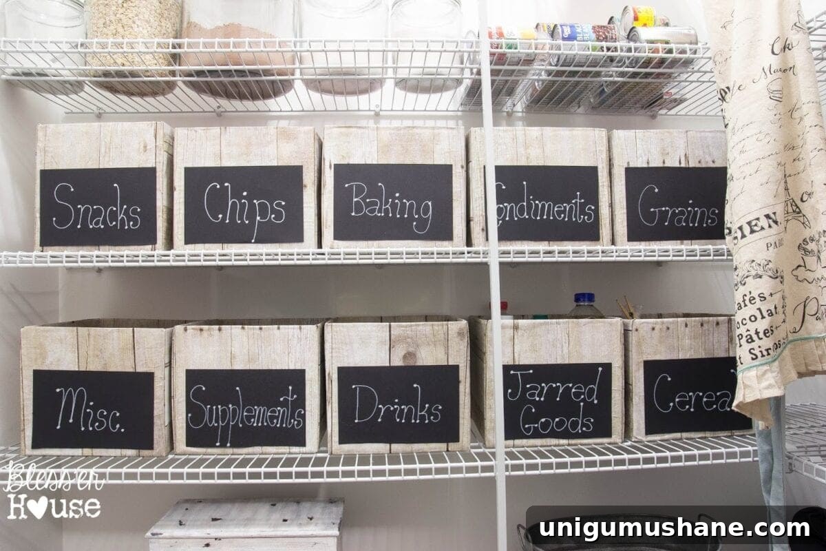 Bless'er House | The Cheapest Way to Organize a Pantry + Free Printable