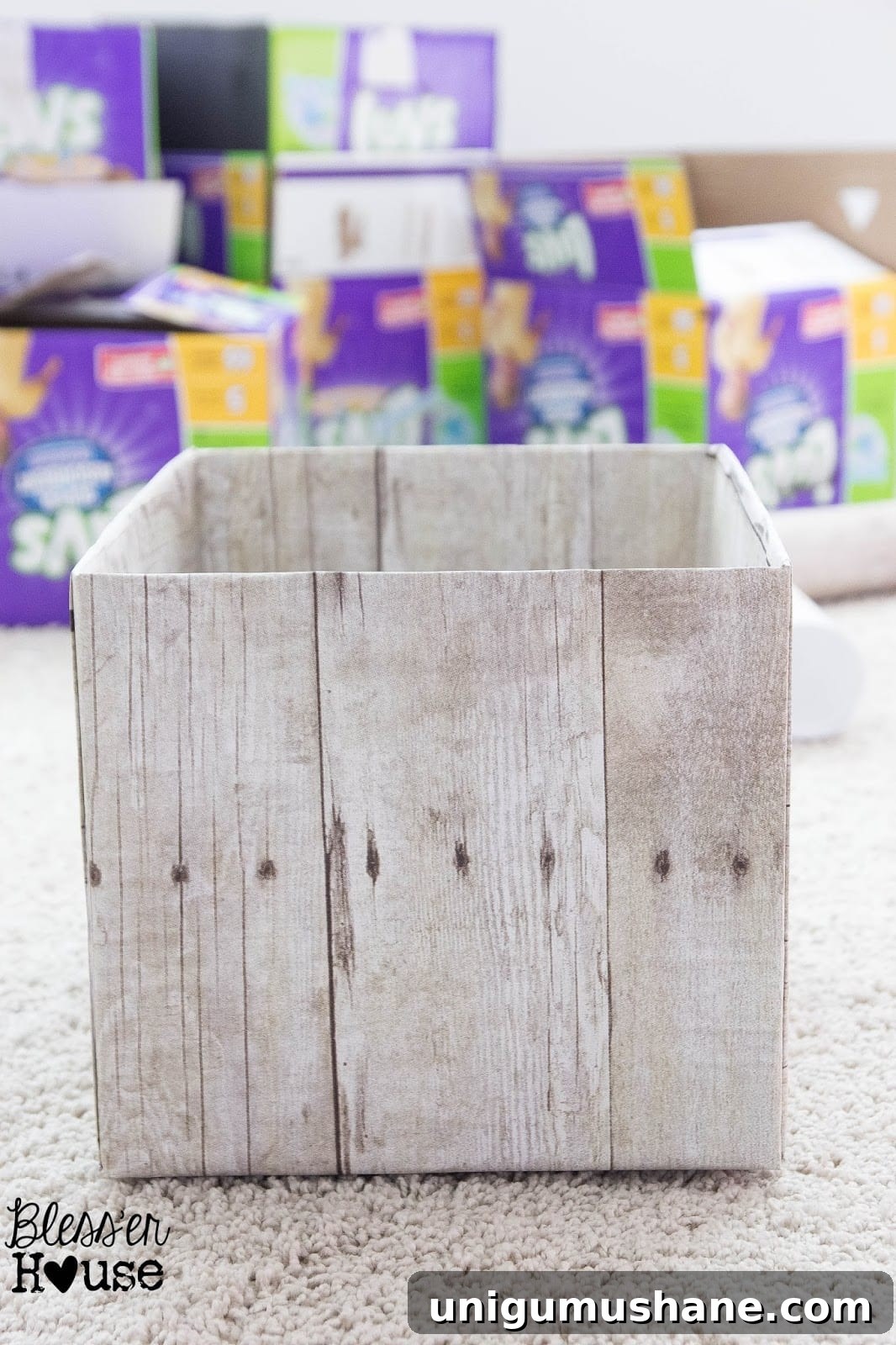 Bless'er House | DIY Weathered Wood Pantry Crates for Cheap