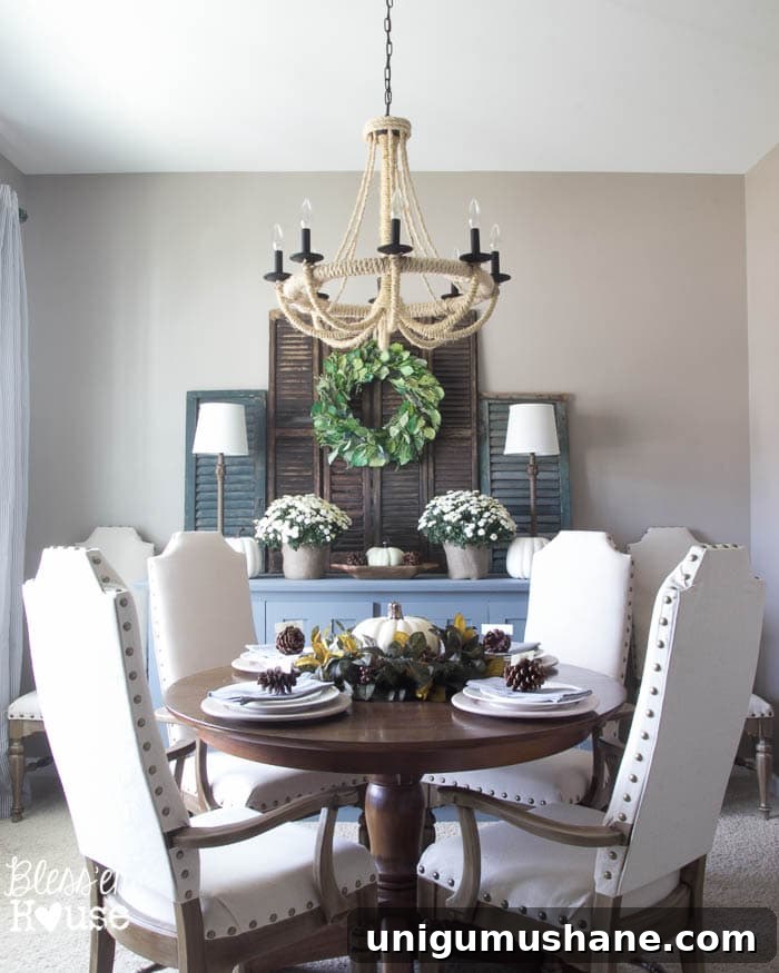 DIY No-Sew Knockoff Dining Chairs 15 All chairs completed and styled in dining room