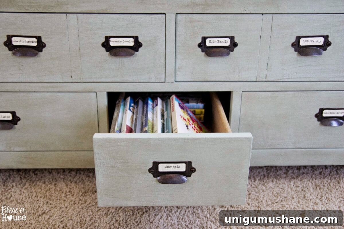 Faux Planked Card Catalog Coffee Table Faux Planked Card Catalog Coffee Table