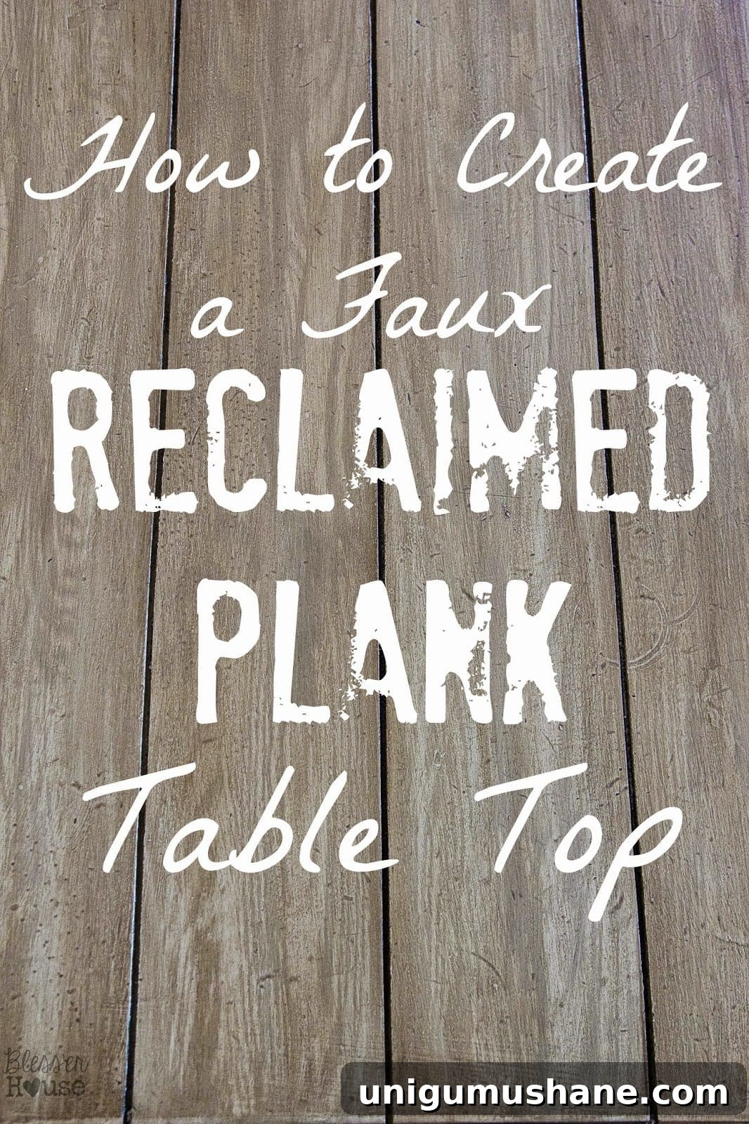 Faux Reclaimed Wood Table Top How-To