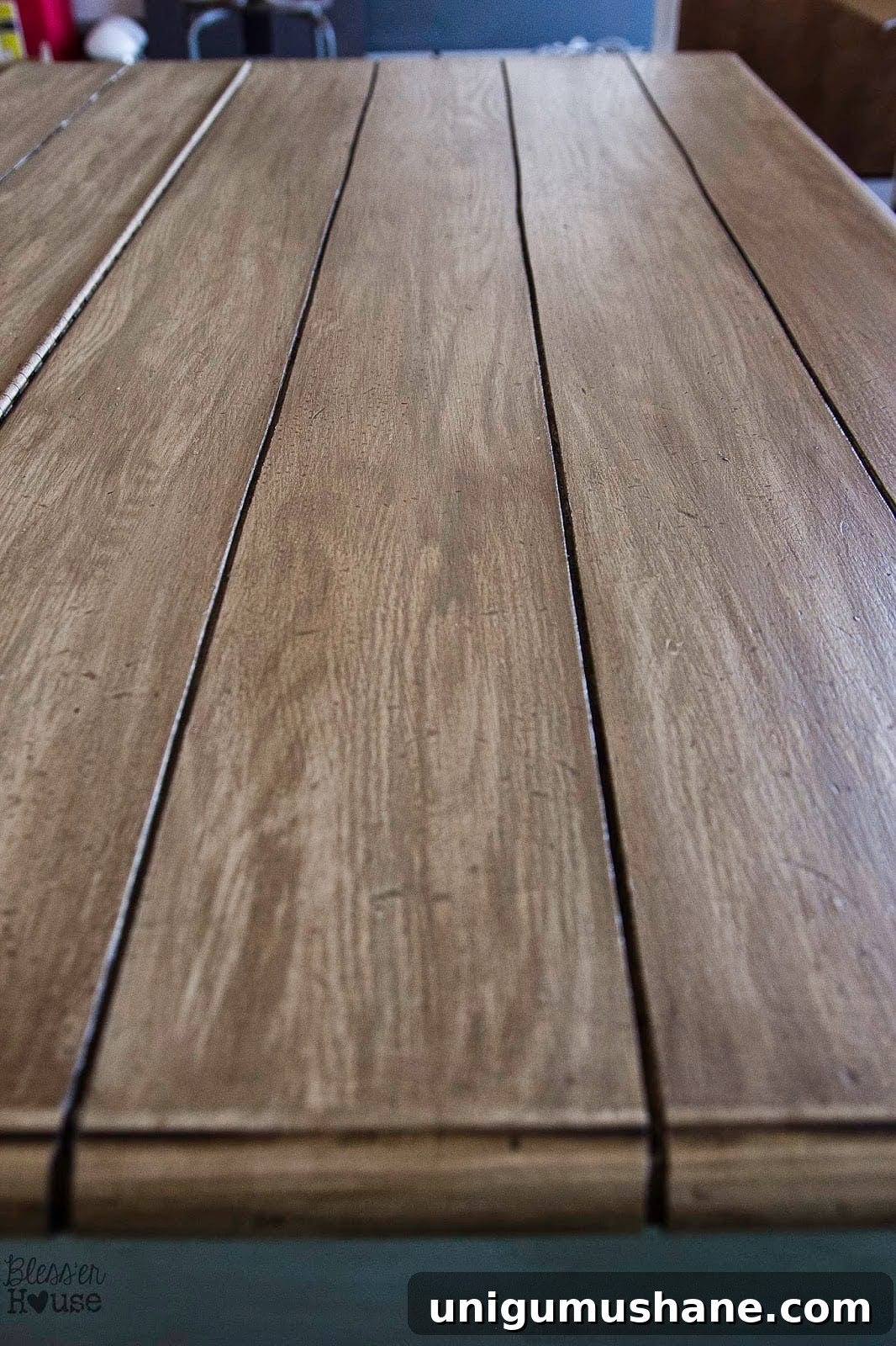 Faux Reclaimed Wood Table Top How-To