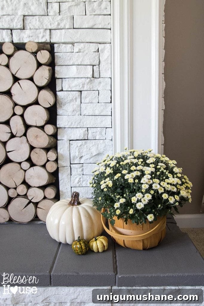 faux fireplace hearth and faux stone