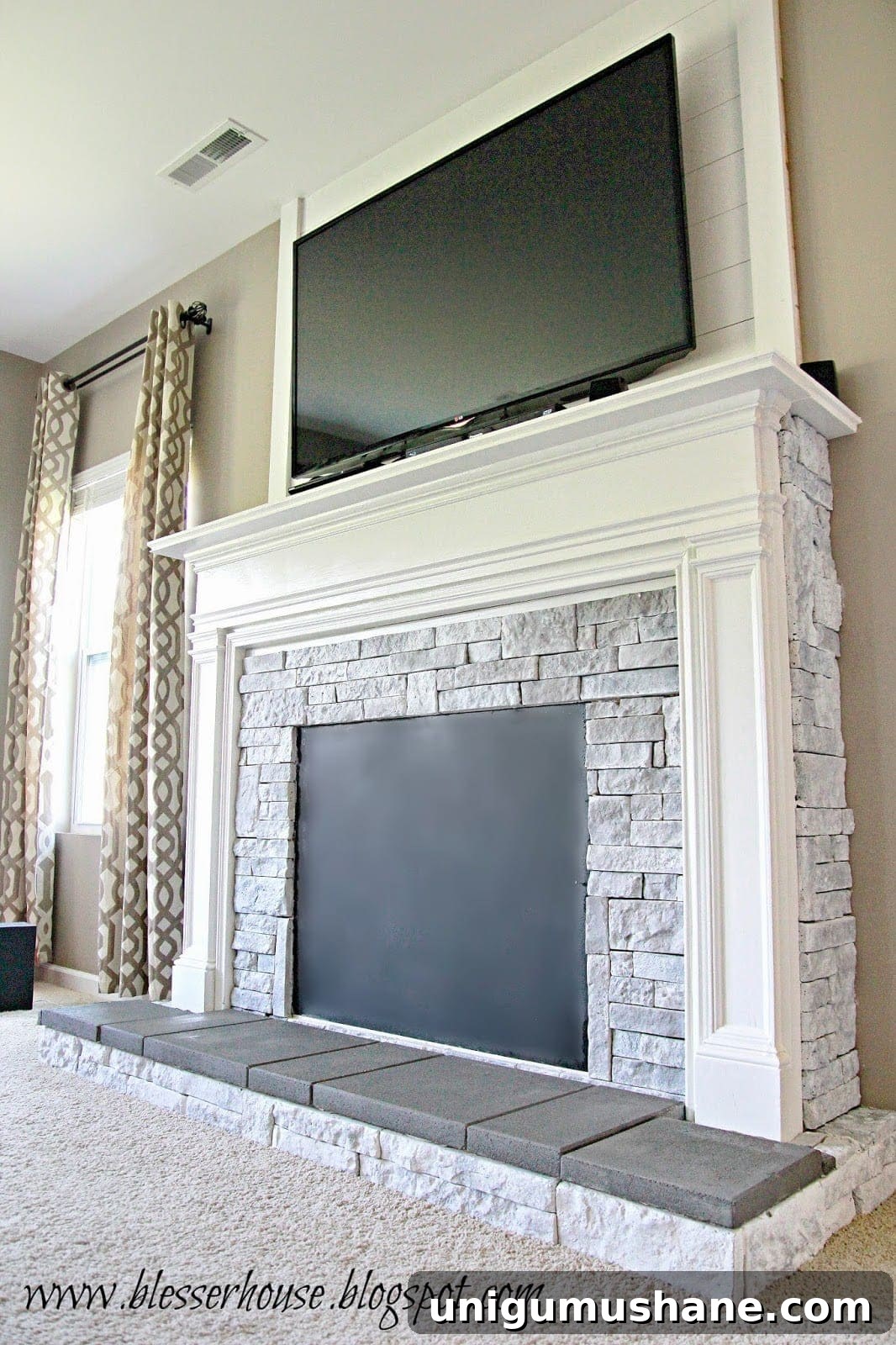 Almost finished faux fireplace