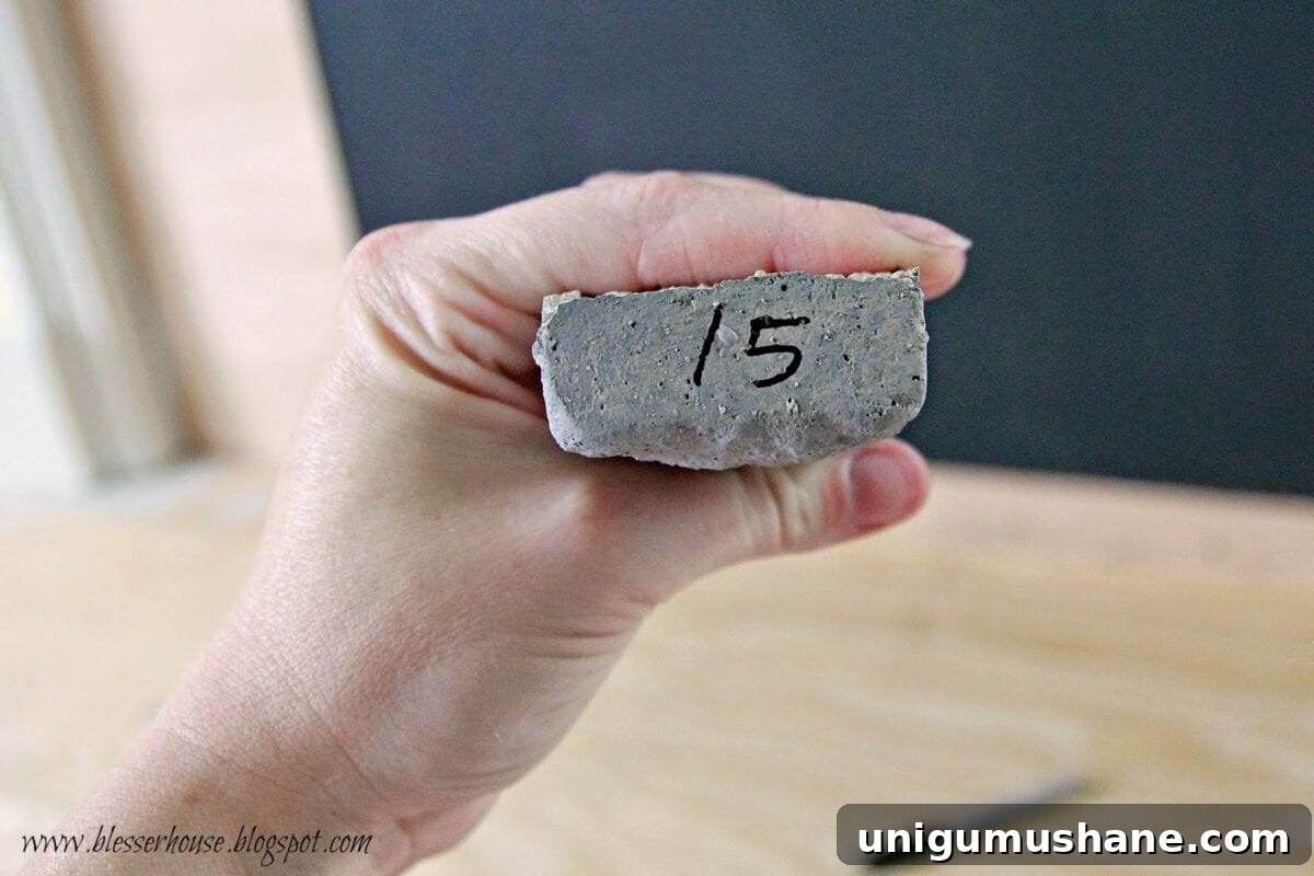 Numbered Airstone pieces