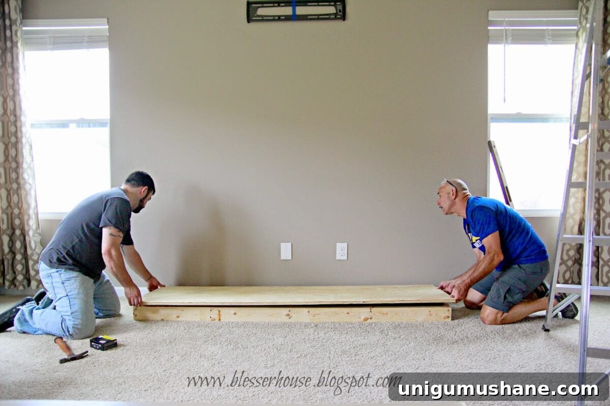 How to Build a Faux Fireplace Entertainment Center (Part 1) 11 img 9425 11