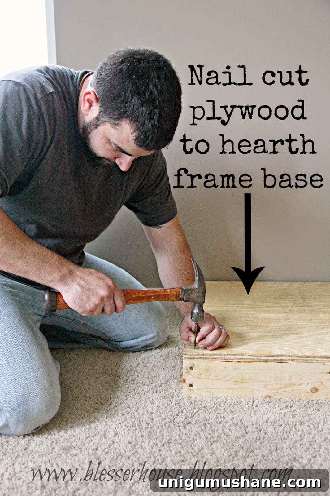 How to Build a Faux Fireplace Entertainment Center (Part 1) 12 img 9425 12