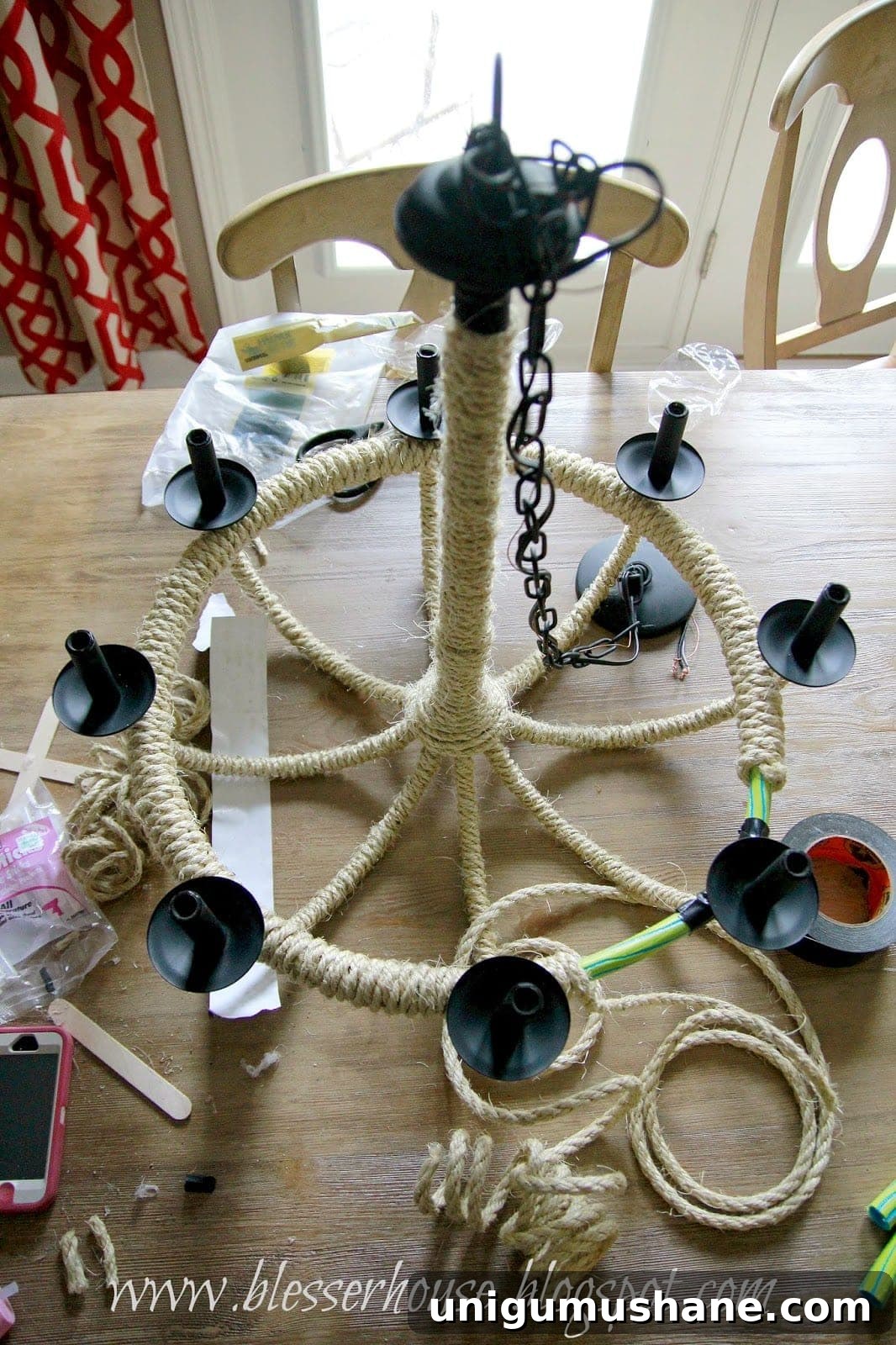 DIY Rope Chandelier Inspired by Restoration Hardware 12 img 9430 11