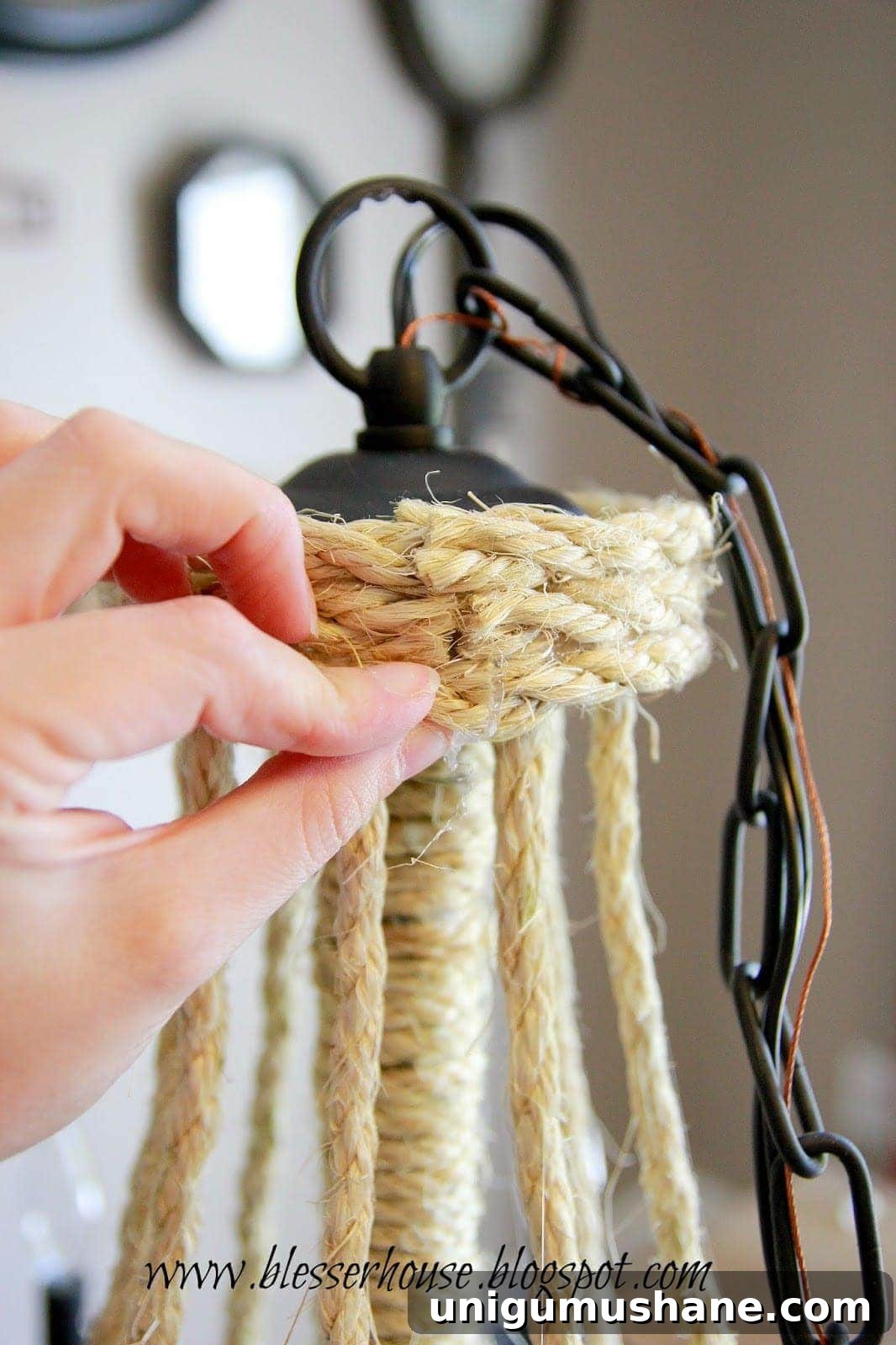 DIY Rope Chandelier Inspired by Restoration Hardware 15 img 9430 15