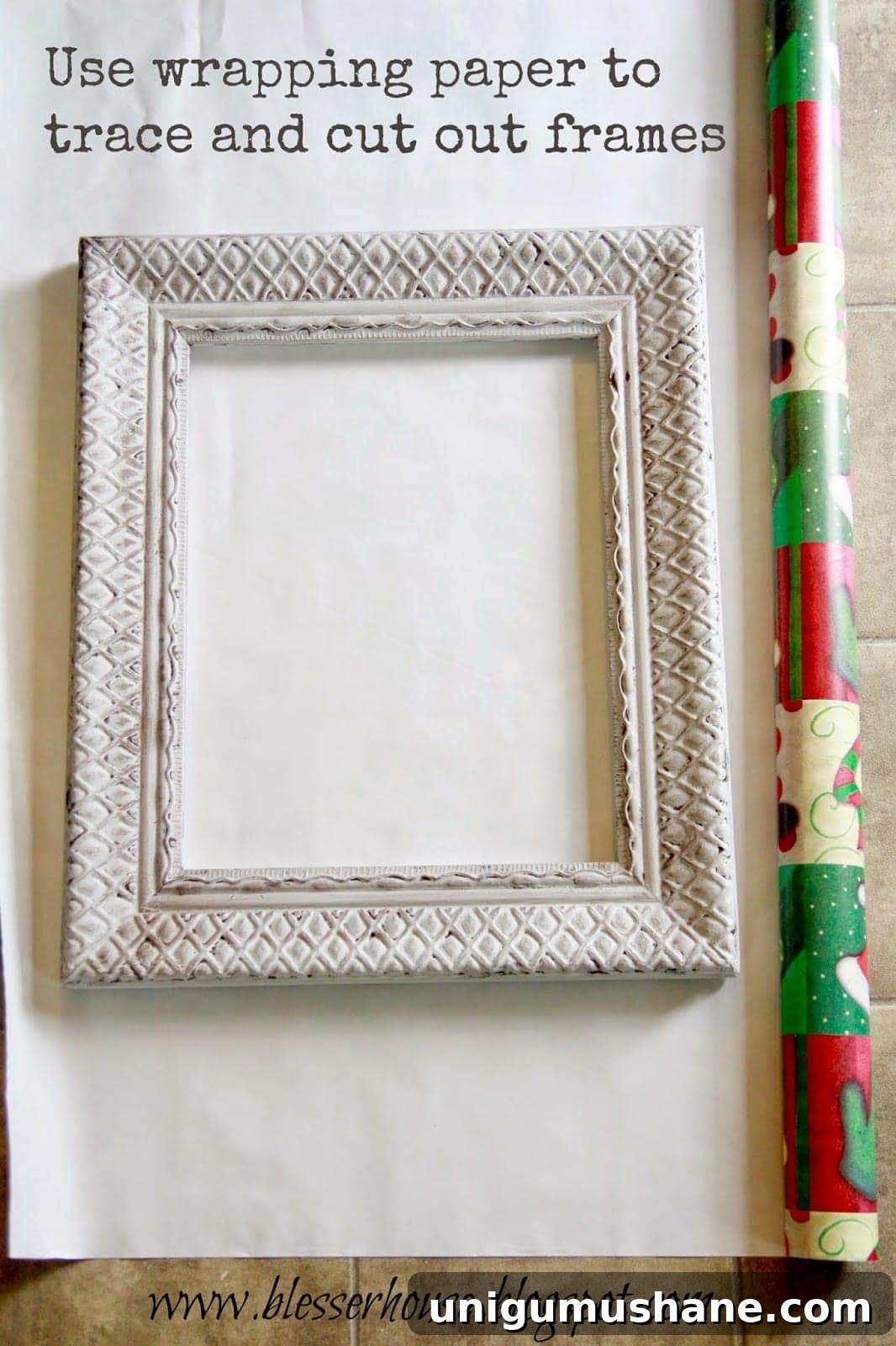 paper frame templates on wall