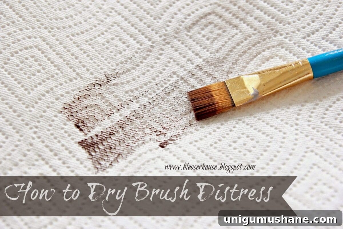 Transform 4 Thrifted Frames with One Distressing Technique 9 Dry brushing to add depth
