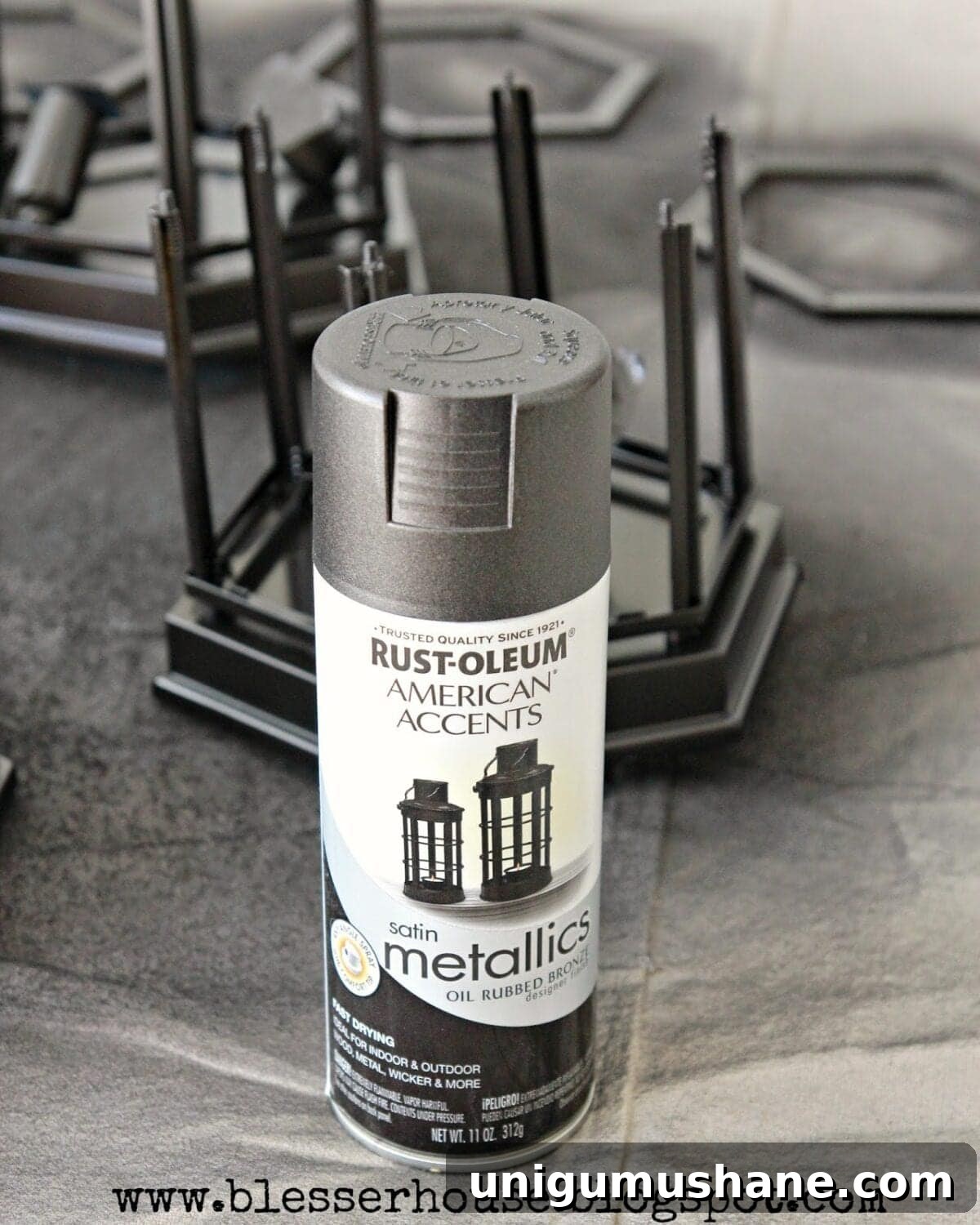 DIY Mason Jar Vanity Light for Rustic Bathroom Lighting 4 Spray painted fixture parts drying