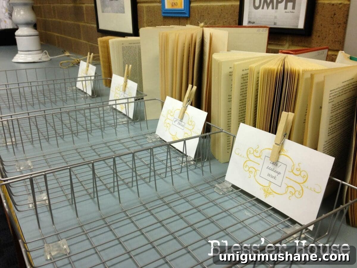 Budget-Friendly Cozy Classroom Ideas for Teachers 19 Classroom turn-in trays for student papers