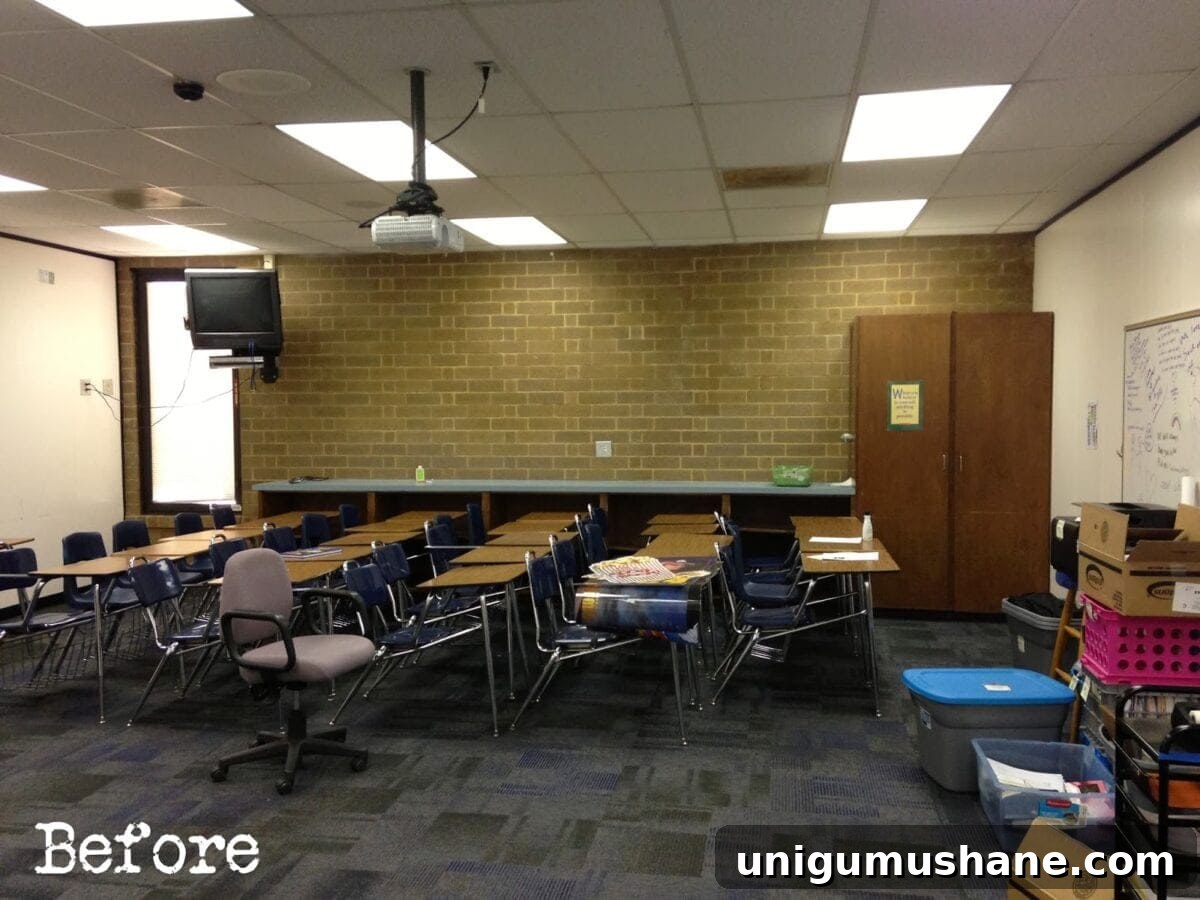 Budget-Friendly Cozy Classroom Ideas for Teachers 3 High school classroom before decorating