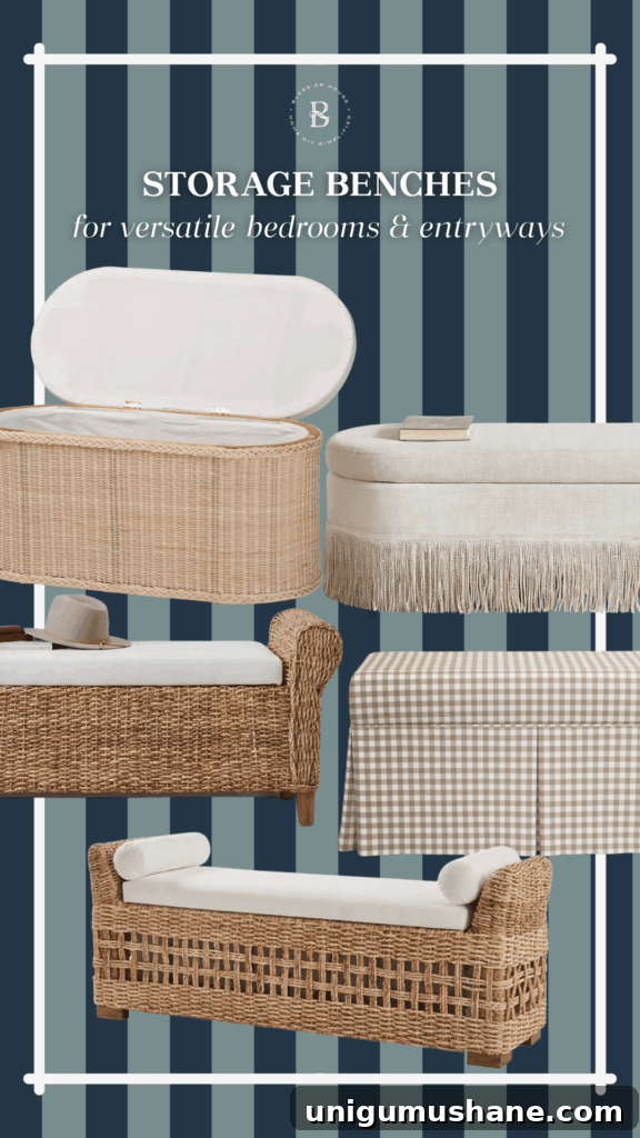 bedroom storage benches